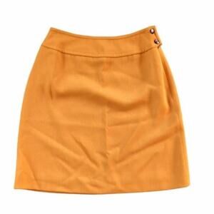 Vintage Gold Mini Skirt Wool